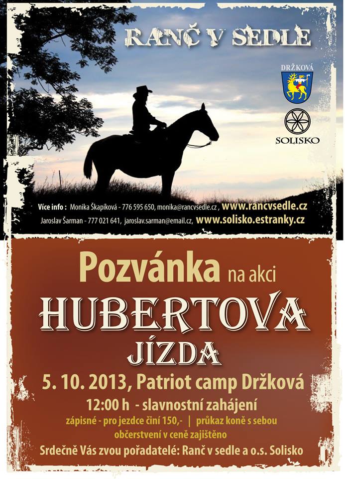 Hubertova jízda - pozvánka